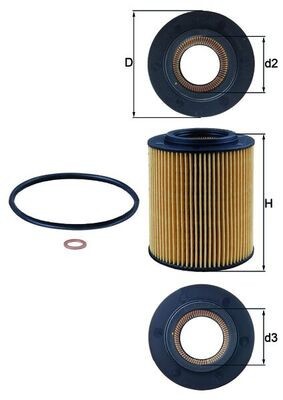 MAHLE OX 154/1D Filtru ulei foto