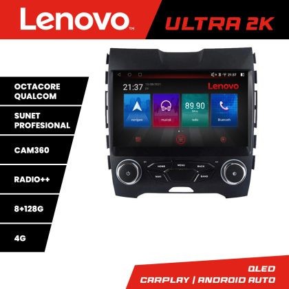 Navigatie Ford Edge 2015-2021 midline Octa Core Android Radio Bluetooth GPS WIFI/4G DSP 2K 8+128GB 360 Toslink CarStore Technology
