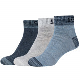 șosete Skechers 3PPK Boys Mesh Ventilation Quarter Socks SK42025-5300 multicolor, 27-30