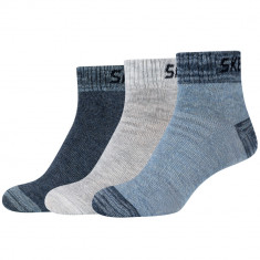 șosete Skechers 3PPK Boys Mesh Ventilation Quarter Socks SK42025-5300 multicolor foto