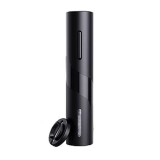 Tirbuson electric pentru sticla de vin, accesoriu taiere sigiliu inclus, maner antiderapant, baterii, negru