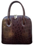 POȘETĂ VINTAGE DE M&Acirc;NĂ TIP DOME BAG DIN PIELE NATURALĂ