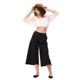 Pantaloni dama culottes din bumbac