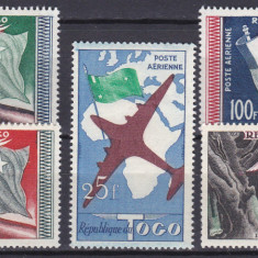 DB1 Togo 1959 Posta Aeriana 5 v. MNH