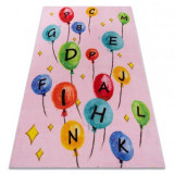 Covor PLAY baloane scrisori alfabet G3548-3 roz, 140x190 cm