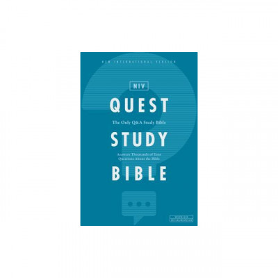 Niv, Quest Study Bible, Hardcover, Comfort Print: The Only Q and A Study Bible foto