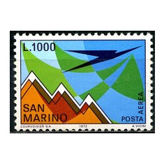 San Marino 1972 - Posta aeriana 1v.neuzat,serie completa,perfecta stare(Z)
