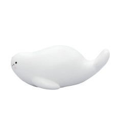 Lampa de veghe si veioza cu LED, lumina reglabila si functie oprire cronometrata, forma foca, alba, Lumilu Lazy Friends Seal, Reer 52240 Children Safe foto