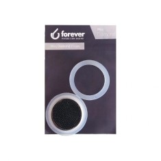 Forever Blister filtru+garnituri silicon Moka inox Diamond 2 cesti