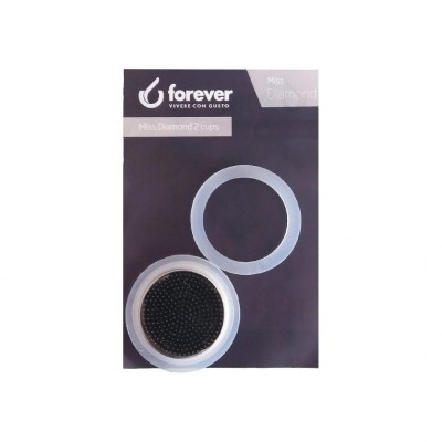 Forever Blister filtru+garnituri silicon Moka inox Diamond 2 cesti foto