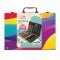 Happi hobbi art case set de desen deluxe cu 100 de accesorii curcubeu