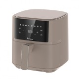 Cumpara ieftin Friteuza cu aer cald Fram, 1700W-2200W, 5.7 L, 8 programe, panou de comanda electronic, Crem