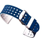 Curea silicon cu doua fete compatibila Garmin Vivoactive 4, 22mm, Alb/Albastru, Very Dream