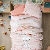 Cumpara ieftin Lenjerie Patut Bebe Rapeti Somon (Bumbac 100%)