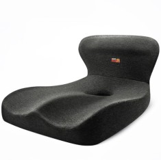 Perna Ortopedica pentru Sezut cu Suport Lombar, Linomag?, Spuma cu Memorie &amp;amp; Gel Racoritor, Ergonomica, pentru Scaun de Birou sau Masina, Husa Detasab foto
