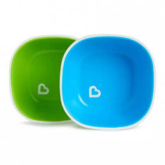 Set 2 boluri Splash, 6luni+, Blue/Green, Munchkin