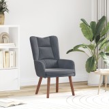 fotoliu relaxant vidaXL din catifea gri &icirc;nchis