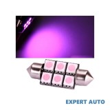 Bec led sofit 36mm 6 smd 5050 12v roz cod: pt28 Alta marca Alt model #7, Array