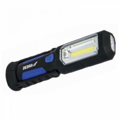 Lanterna suport magnetic cu baterii 3w COB LED + 1W LED DEDRA foto
