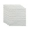 Set 5 x Tapet autocolant FOXMAG24, suprafata acoperita de 3.5 metri patrati, design caramida 3D, rezistent la apa, alb, 70 cm x 77 cm, usor de curatat