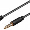 Cablu prelungitor 0.5m Jack 3.5 mm 4 pini mufa tata - Jack 3.5 mm 4 pini mama Goobay