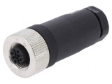 Conector Ethernet M12 PIN 4 Mama