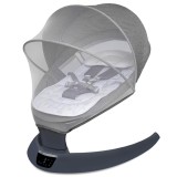 Cumpara ieftin Leagan electric pentru bebelusi, cu spatar reglabil si senzor de miscare, AppeKids Evoque - Powder Grey