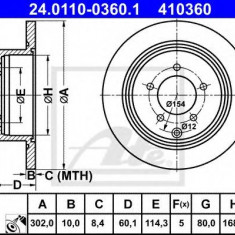 Disc frana MITSUBISHI ASX (GA_W) (2010 - 2016) ATE 24.0110-0360.1