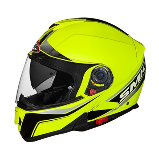 Casca flip-up Smk Glide Flash Vision HV420, negru/galben fluo, marime XS