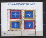 PORTUGALIA 1978 &ndash; ANIVERSARE NATO, EMBLEMA. COLITA STAMPILATA, C19