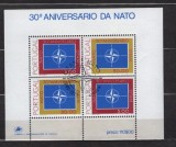 PORTUGALIA 1978 &ndash; ANIVERSARE NATO, EMBLEMA. COLITA STAMPILATA, C19, Stampilat