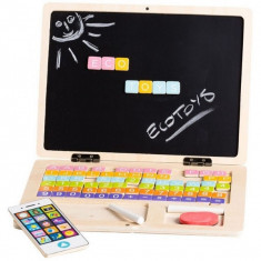 Laptop educational din lemn G068 Ecotoys foto