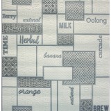 Tapet bucatarie, scris, modern, lavabil, alb, gri, Palitra, HC11022-14