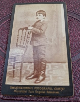 Fotografie baiat, tip CDV foto