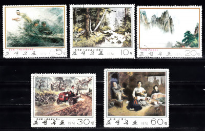 A12 S1 1 - Timbre foarte vechi - Coreea de nord - pictura foto