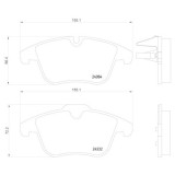 Placute frana Citroen C5 I Box / Estate (De) 06.02-08.04, C5 2 (Rc) 08.04-09.08, C5 3 (Rd) 02.08-05.17; Peugeot 407 (6d) 02.04-12.11, 407 Sw Box / Es