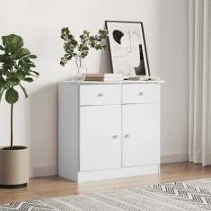 Gossi dulap alta, alb, 77x35x73 cm, lemn masiv de pin