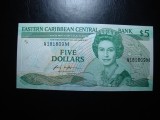 CARAIBELE DE EST / MONTSERRAT 5 DOLARI 1986 UNC