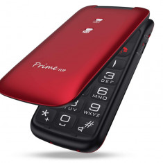 Telefon mobil cu clapeta pentru seniori Easyfone Prime Flip GSM, rosu - RESIGILAT