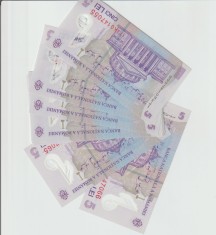 5 lei 1 iulie 2005 12 buc seriii consecutive foto