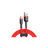 Baseus Micro USB Cafule Cablu de date și &icirc;ncărcare 2.4A 1m roșu roșu (CAMKLF-B09)