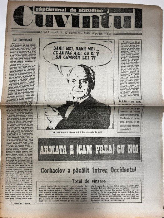 Cuvantul, nr. 45, 4-10 decembrie 1990