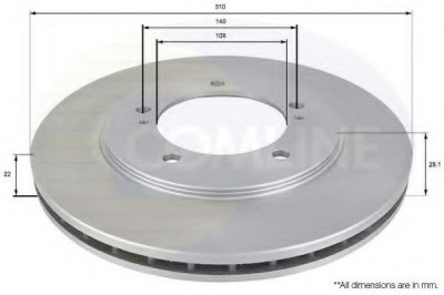 Disc frana SUZUKI VITARA Cabrio (ET, TA) (1988 - 2002) COMLINE ADC0921V foto