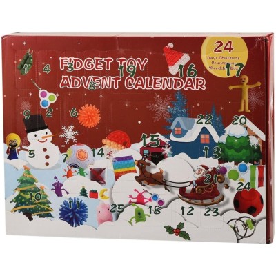 Advent Calendar Fidget Toys, Flippy, Model Craciun, Multicolor foto