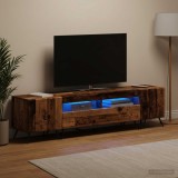 Cumpara ieftin Cabinet TV cu LED BREDA 3 buc. Lemn vechi Lemn prelucrat