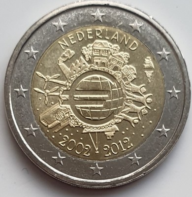 Olanda 2 euro 2012 UNC - Beatrix (10 Years of Euro Cash) - km 315 - E001 foto