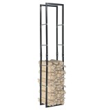 Cumpara ieftin Rastel pentru lemne de foc, negru, 40x25x200 cm, oțel