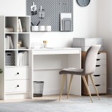 VidaXL birou de scris Alb Lemn prelucrat Mediu Minimalist