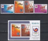 Penrhyn 1988 - Jocurile Olimpice &ndash; Seul, Serie + Coliță, MNH, Nestampilat
