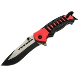 Briceag Vanatoare IdeallStore Tactical Future, 21.5cm, Rosu, Otel Inoxidabil, Clip Curea, EDC